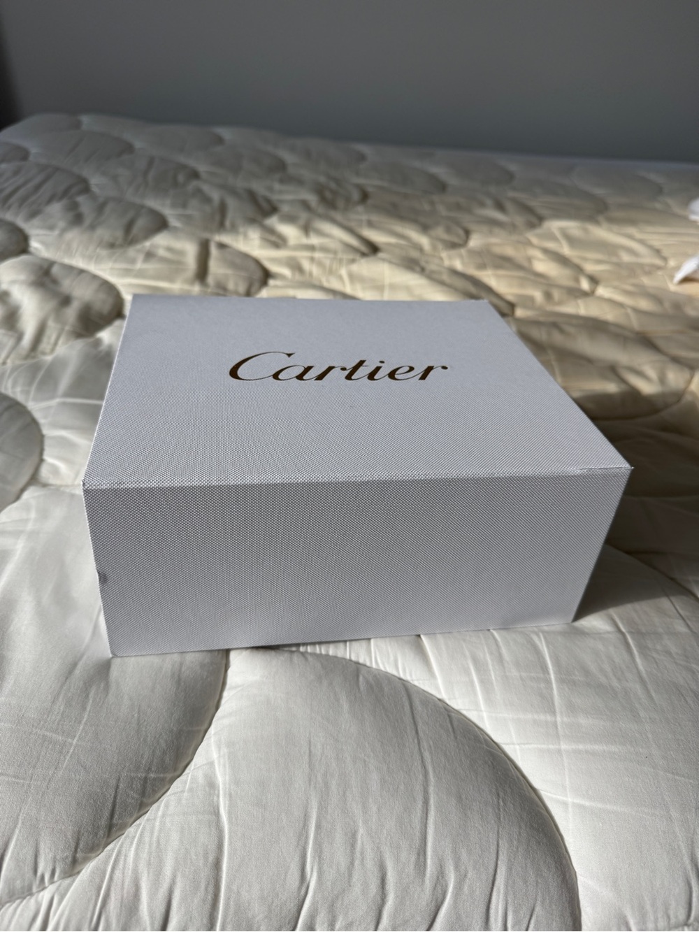 Cartier White Box with Gold Logo